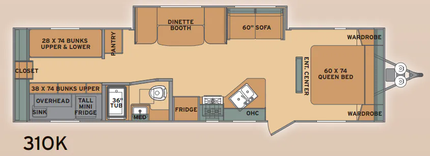 Shasta Oasis 31OK floor plan