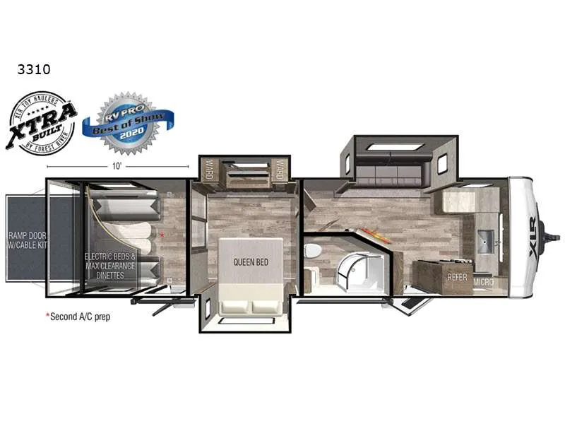 2021 Forest River RV XLR Hyper Lite 3310 - Floor plan