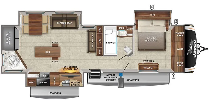 2022 Jayco Eagle 332CBOK - Floor plan