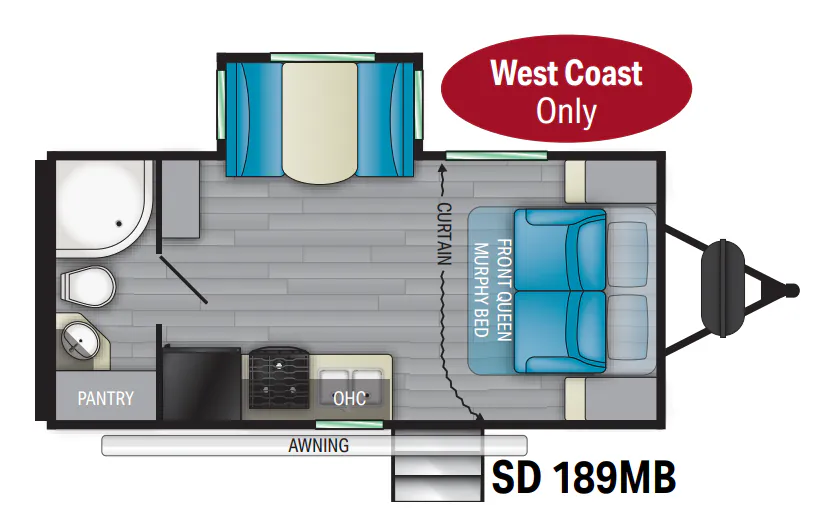 Heartland Sundance 189MB floor plan