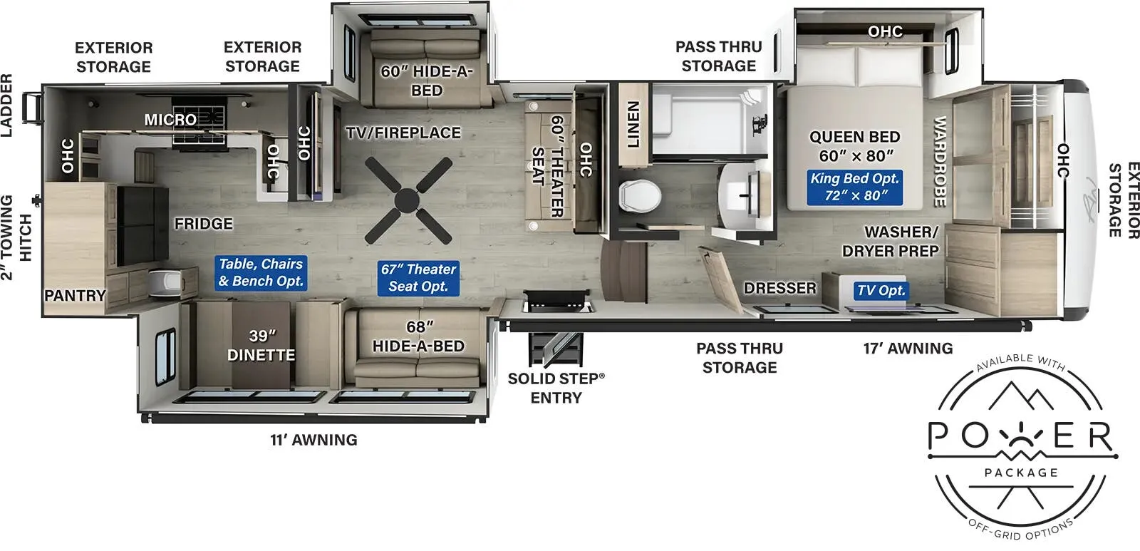 2025 Forest River Rockwood Signature R371RK - Floor plan