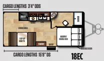 Forest River Work and Play FRP 18EC floor plan