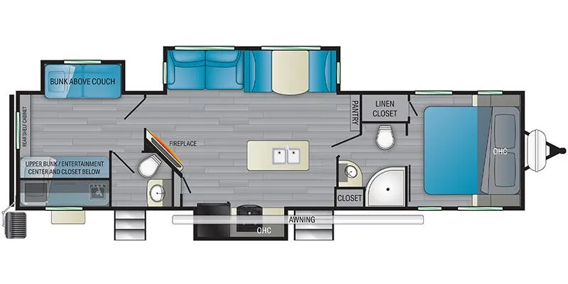 Heartland North Trail NT 33BHDS floor plan