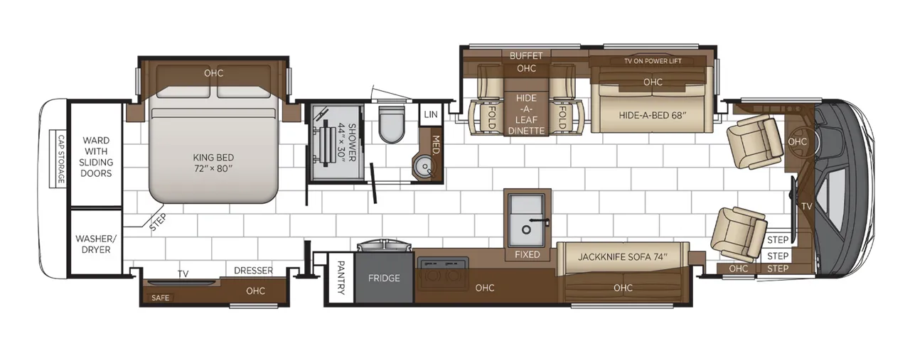 Newmar Mountain Aire 3823 floor plan