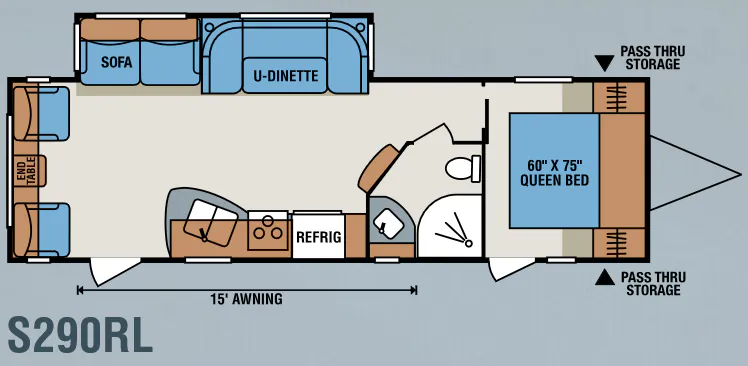 K-Z Sportsmen S290RL floor plan