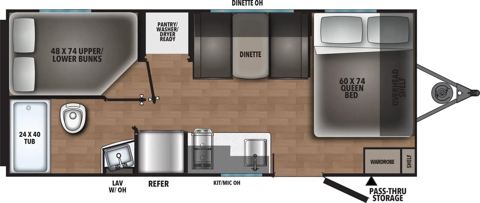 Coachmen Northern Spirit Compact 180DBL floor plan