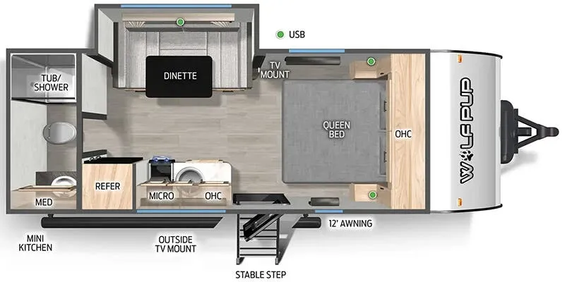 2025 Forest River Cherokee Wolf Pup 16KHW - Floor plan