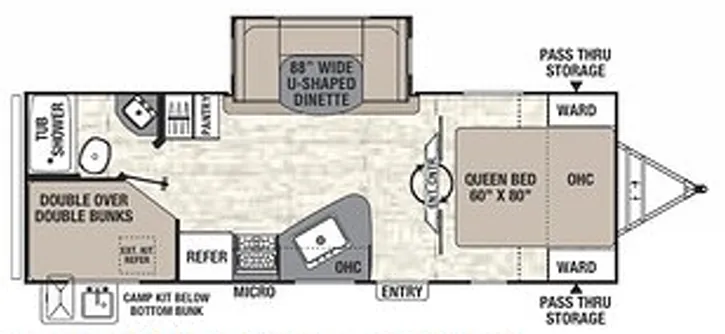 Coachmen Freedom Express Ultra Lite 257BHS floor plan