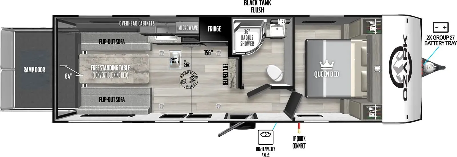Forest River Ozark 2500THK ASCENT floor plan
