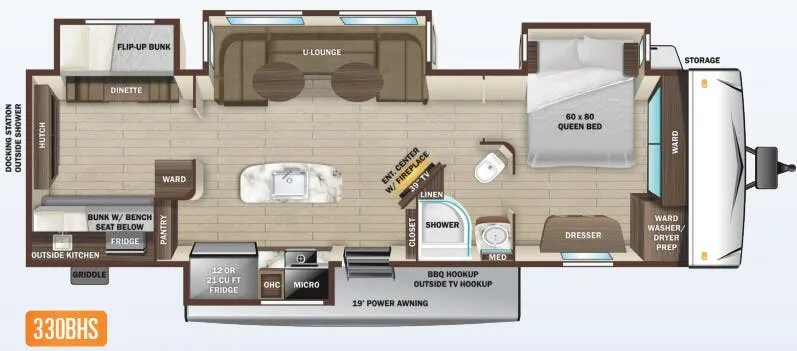 Highland Ridge Mesa Ridge 330BHS floor plan