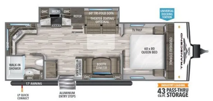 2021 Grand Design Transcend Xplor 240ML - Floor plan