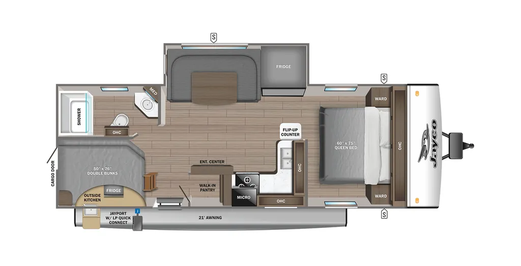 2023 Jayco Jay Feather 24BH floor plan