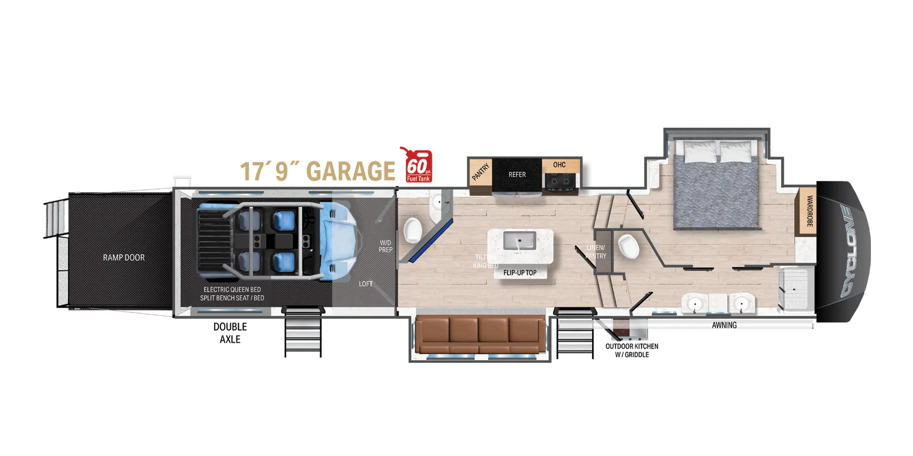 Heartland Cyclone 4118 floor plan