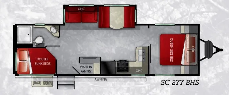 Cruiser RV Shadow Cruiser 277BHS floor plan