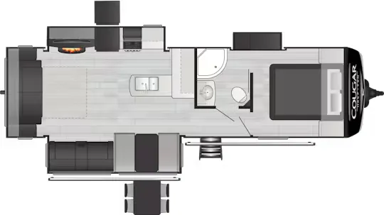 Keystone Cougar Half-Ton 29RLSWE floor plan