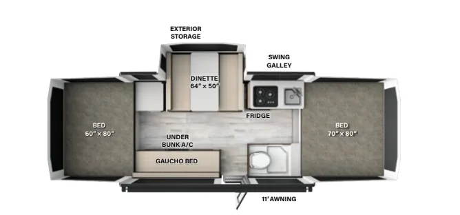 2025 Forest River Flagstaff MAC 231MT floor plan