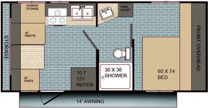 2026 Sunset Park RV Retro 196 floor plan