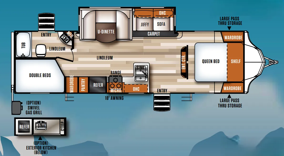 Forest River Vibe 272BHS floor plan