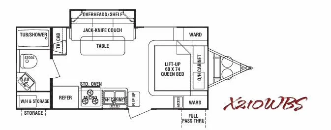 Cruiser RV Fun Finder X X210WBS floor plan