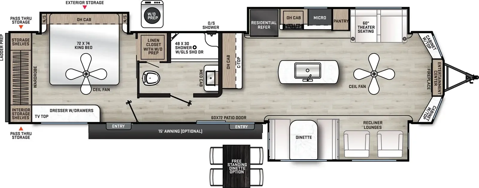 2024 Coachmen Catalina Destination Series 39MKTS - Floor plan