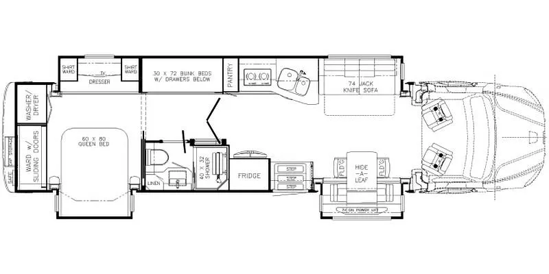 Newmar Supreme Aire 4065 floor plan