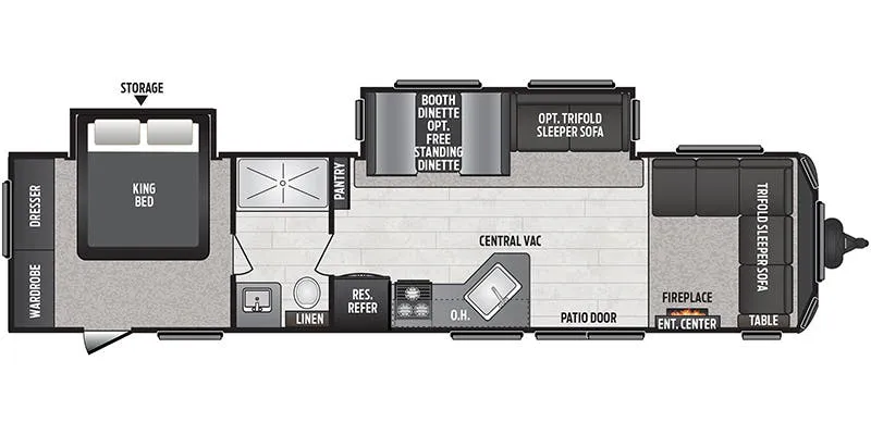 2019 Keystone Hideout 38FDDS floor plan