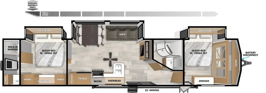 2024 Forest River Wildwood Lodge 42DMS floor plan