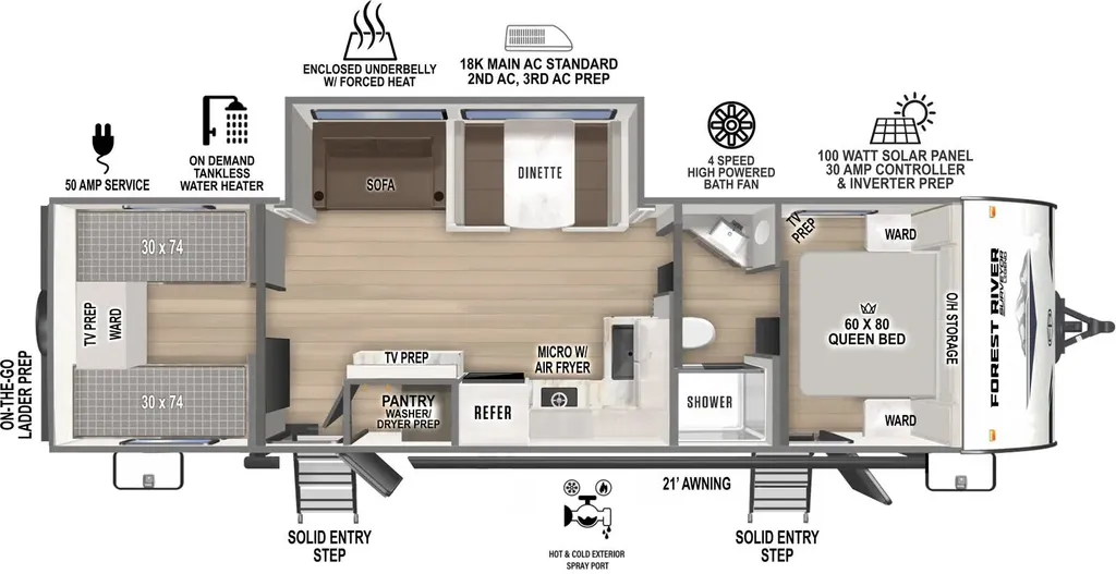 2025 Forest River Surveyor Legend X 29CAMP floor plan
