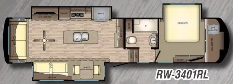 CrossRoads Redwood 3401RL floor plan