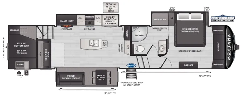 Keystone Montana High Country 351BH floor plan
