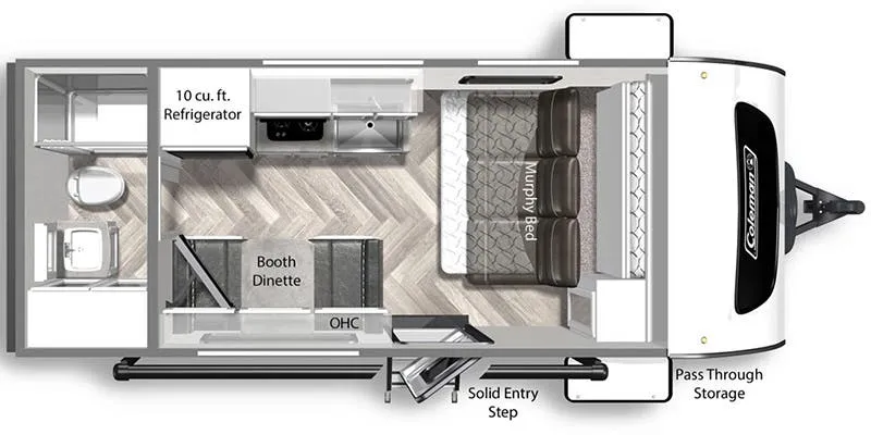 2023 Dutchmen Coleman Rubicon 1748RB floor plan