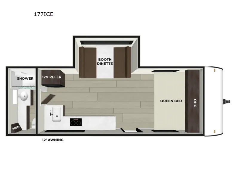 2026 Forest River Salem FSX 177ICE floor plan