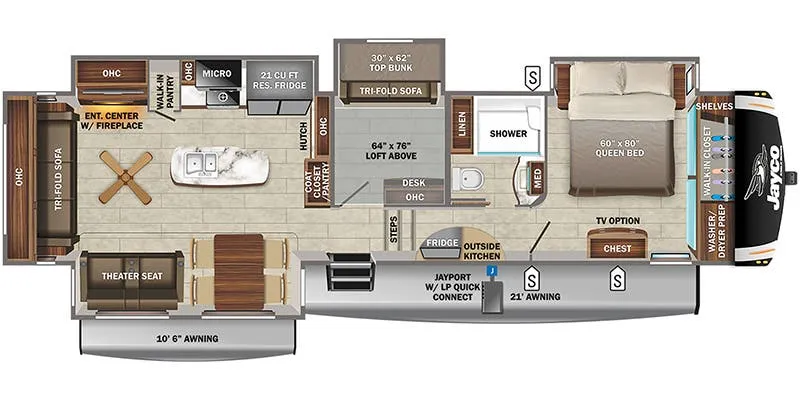2022 Jayco Eagle 355MBQS floor plan