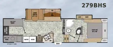 Coachmen Chaparral Lite 279BHS floor plan