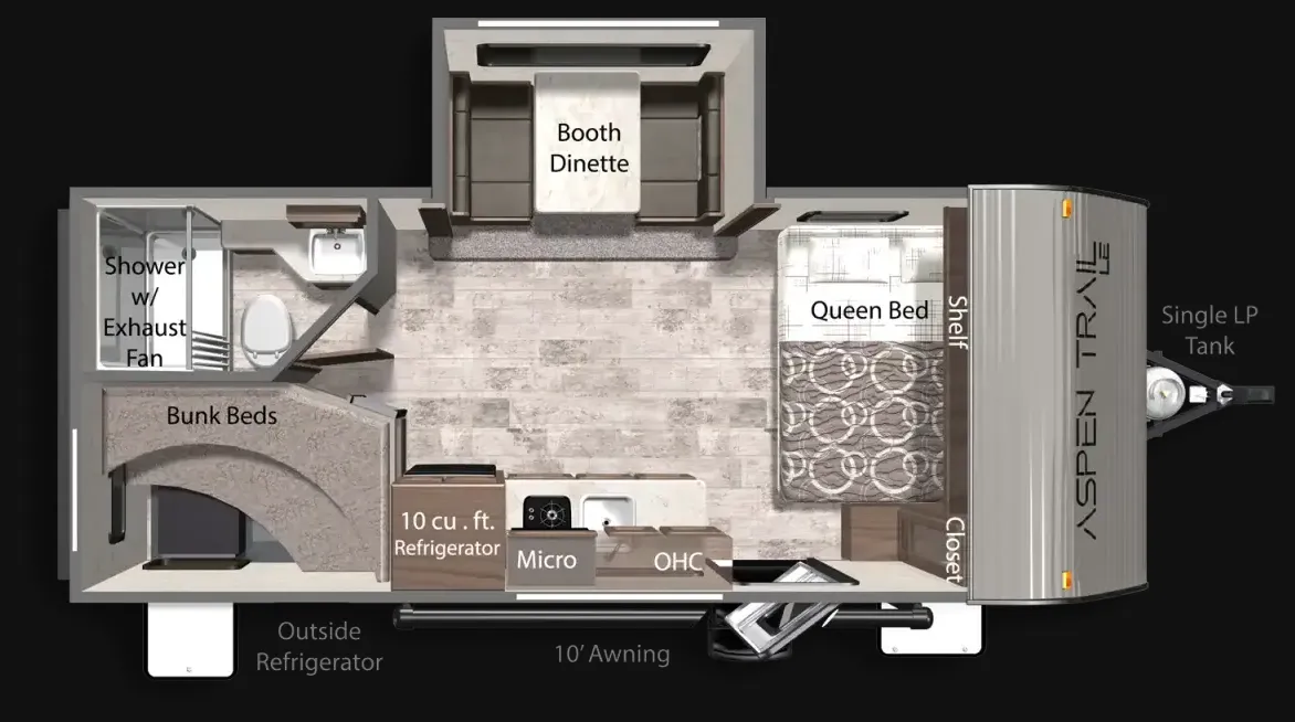 Dutchmen Aspen Trail Mini 1980BH floor plan