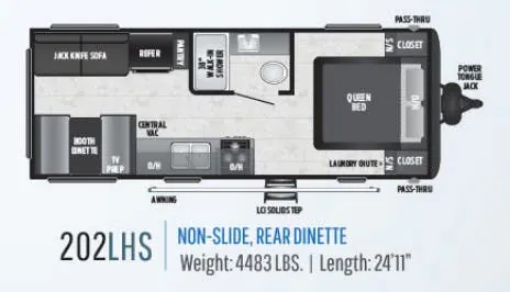 Keystone Hideout LHS 202LHS floor plan