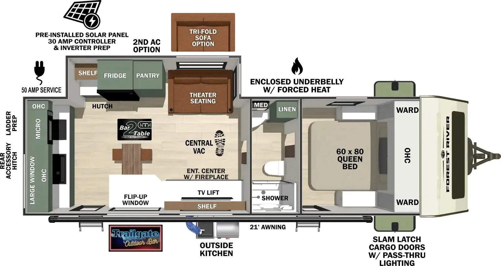 Forest River No Boundaries Beast Mode NB20.6 floor plan