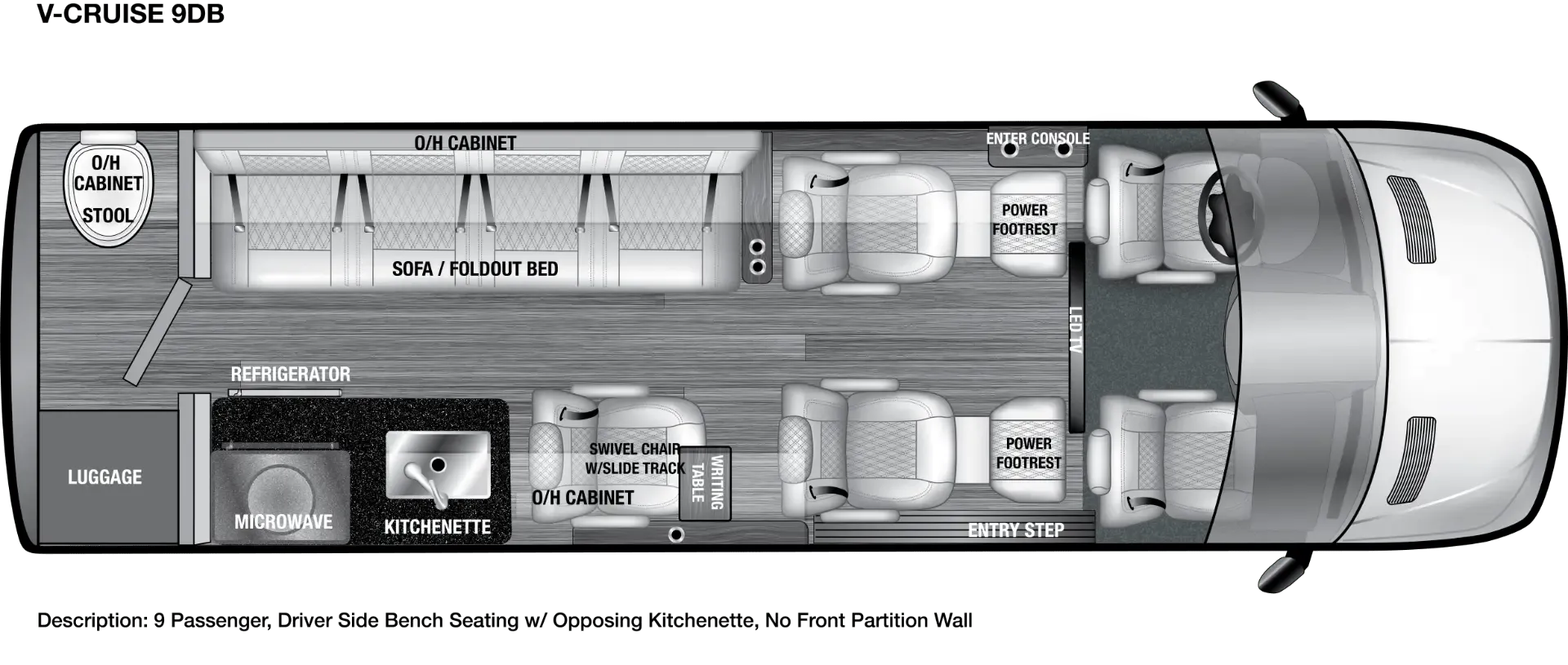 OGV Luxury Coach V-Cruise 9DB floor plan