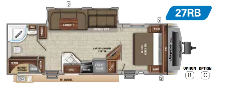 Jayco White Hawk 27RB floor plan