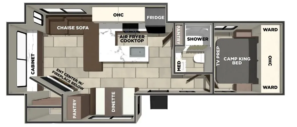 2027 Prime Time Tracer 286RL - Floor plan