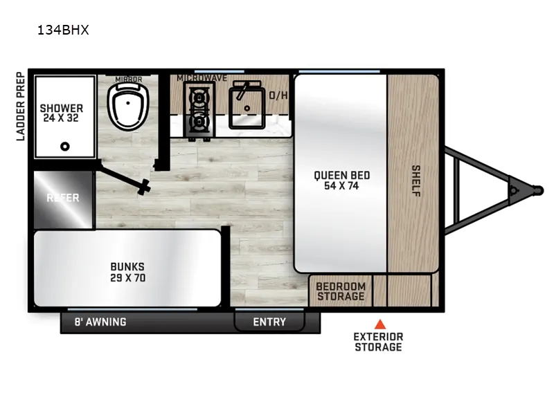2026 Coachmen Catalina Summit Series 7 134BHX floor plan