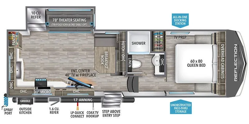 2024 Grand Design Reflection 150 Series 270BN - Floor plan