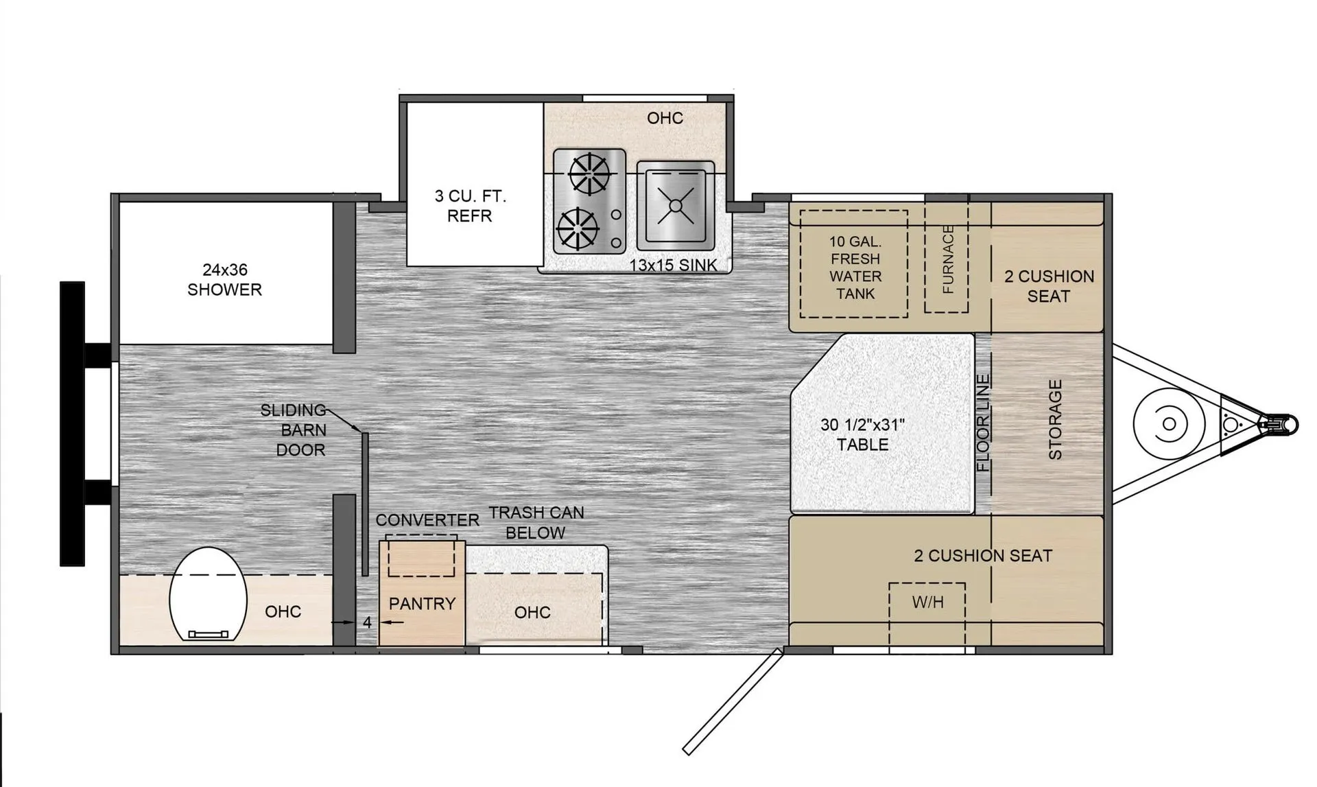 Travel Lite Rove Lite 14FBS floor plan