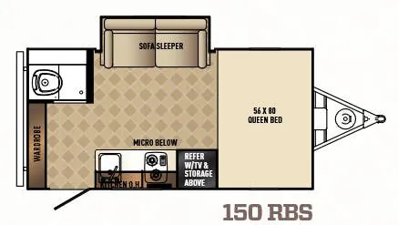 Palomino PaloMini 150 RBS floor plan