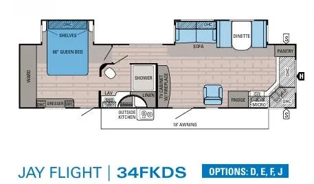 2014 Jayco Jay Flight 34FKDS floor plan