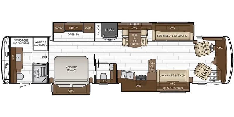 Newmar Dutch Star 4081 floor plan