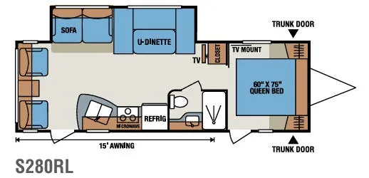 K-Z Sportsmen S280RL floor plan