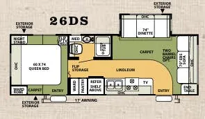 Forest River Flagstaff Super Lite 26DS floor plan