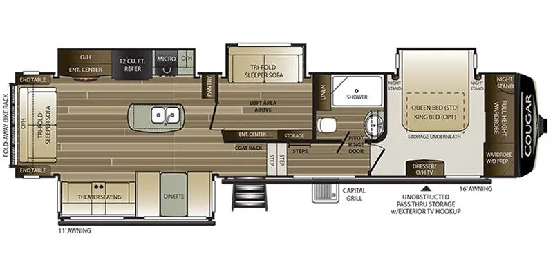 2021 Keystone Cougar 368MBI - Floor plan