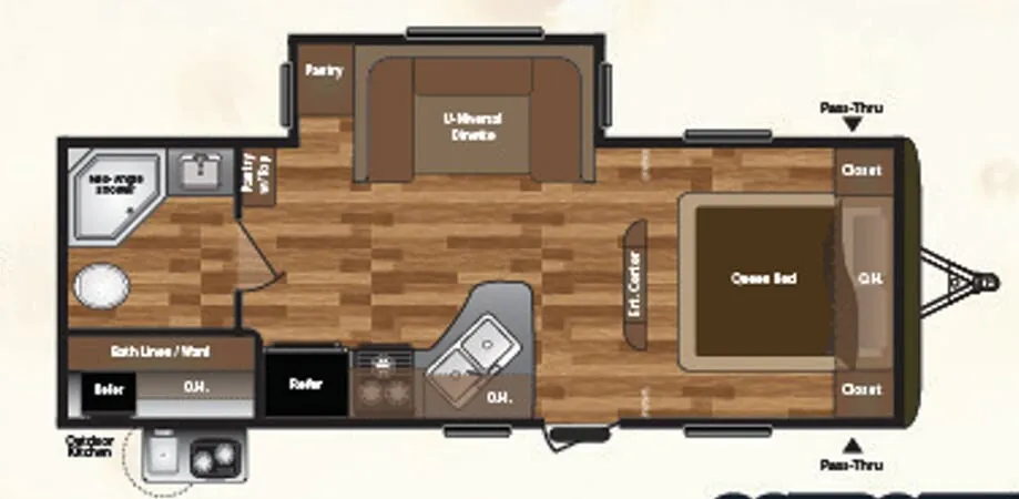 Keystone Hideout 22KBSWE floor plan